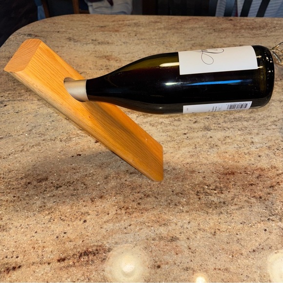 Source Unknown Other - BALANCING WINE HOLDER wood